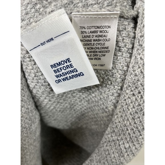 Old Navy Maternity Sweater Waffle Knit NWT $36 Wool Blend Gray Size XL - Picture 3 of 7